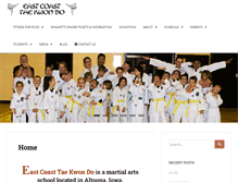 Tablet Screenshot of eastcoasttaekwondo.org